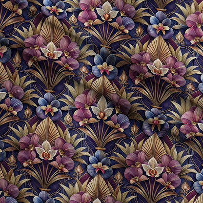 Gilded Jade Blooms Pattern 23 Minky Fabric