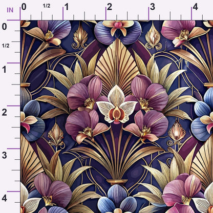 Gilded Jade Blooms Pattern 23 Minky Fabric