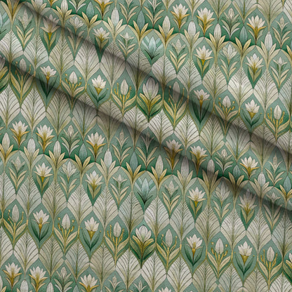 Gilded Jade Blooms Pattern 24 Minky Fabric