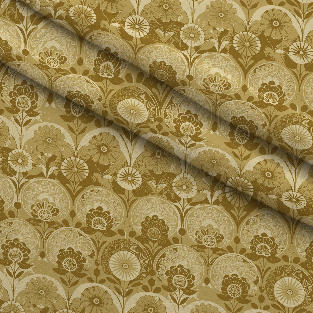 Gilded Jade Blooms Pattern 25 Minky Fabric