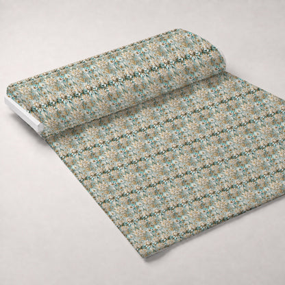 Gilded Jade Blooms Pattern 3 Minky Fabric