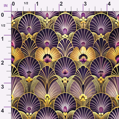 Gilded Jade Blooms Pattern 30 Minky Fabric