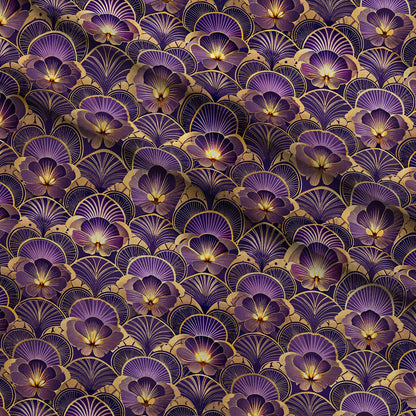 Gilded Jade Blooms Pattern 31 Minky Fabric