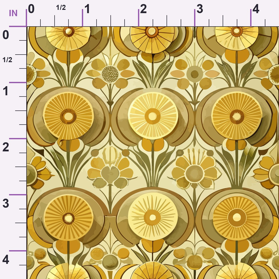 Gilded Jade Blooms Pattern 32 Minky Fabric