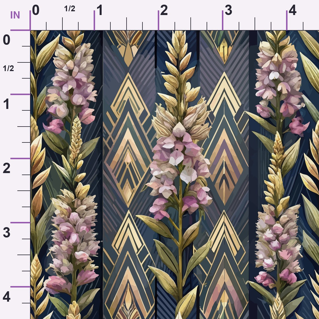 Gilded Jade Blooms Pattern 33 Minky Fabric