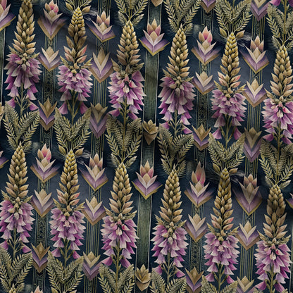Gilded Jade Blooms Pattern 34 Minky Fabric