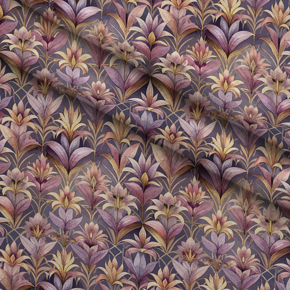 Gilded Jade Blooms Pattern 35 Minky Fabric