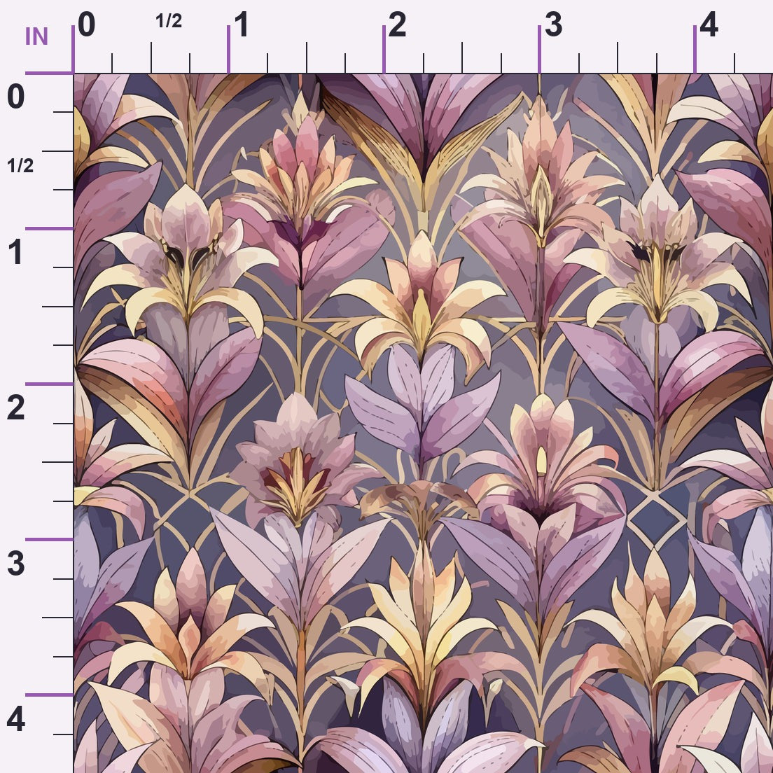 Gilded Jade Blooms Pattern 35 Minky Fabric