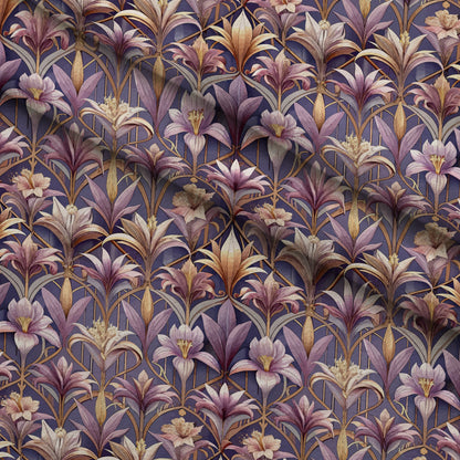 Gilded Jade Blooms Pattern 36 Minky Fabric