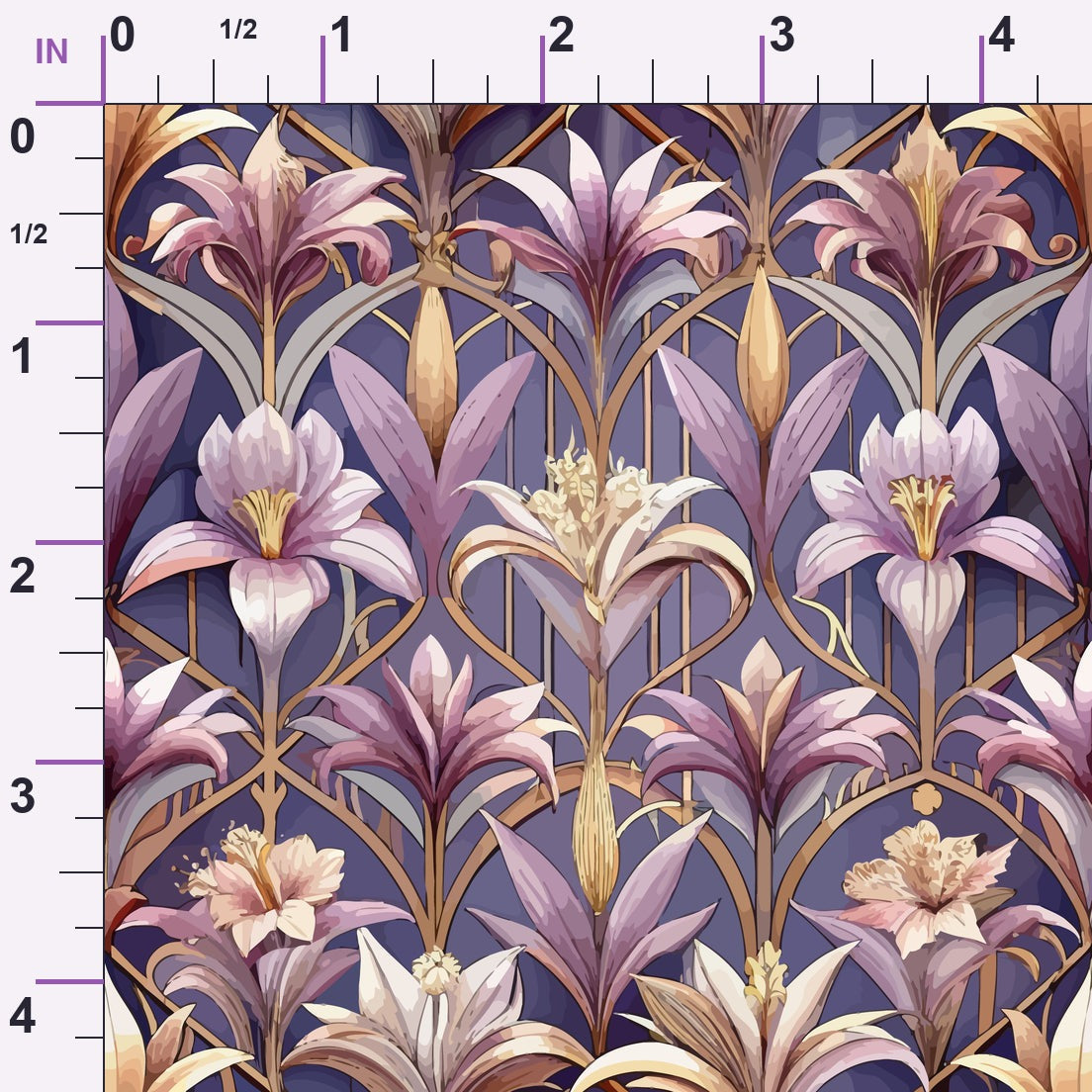 Gilded Jade Blooms Pattern 36 Minky Fabric