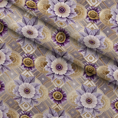 Gilded Jade Blooms Pattern 37 Minky Fabric