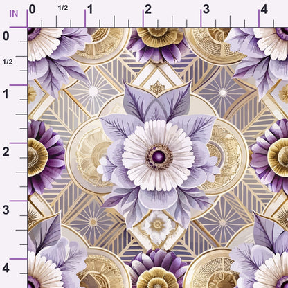 Gilded Jade Blooms Pattern 37 Minky Fabric