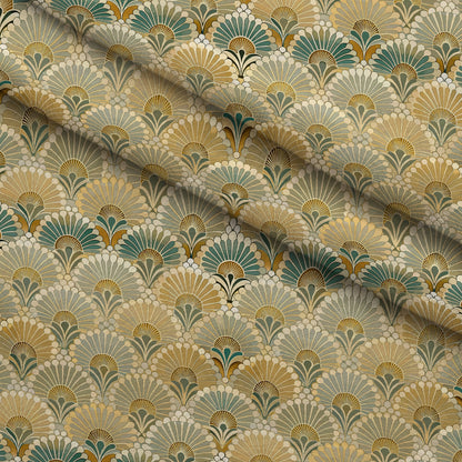 Gilded Jade Blooms Pattern 38 Minky Fabric