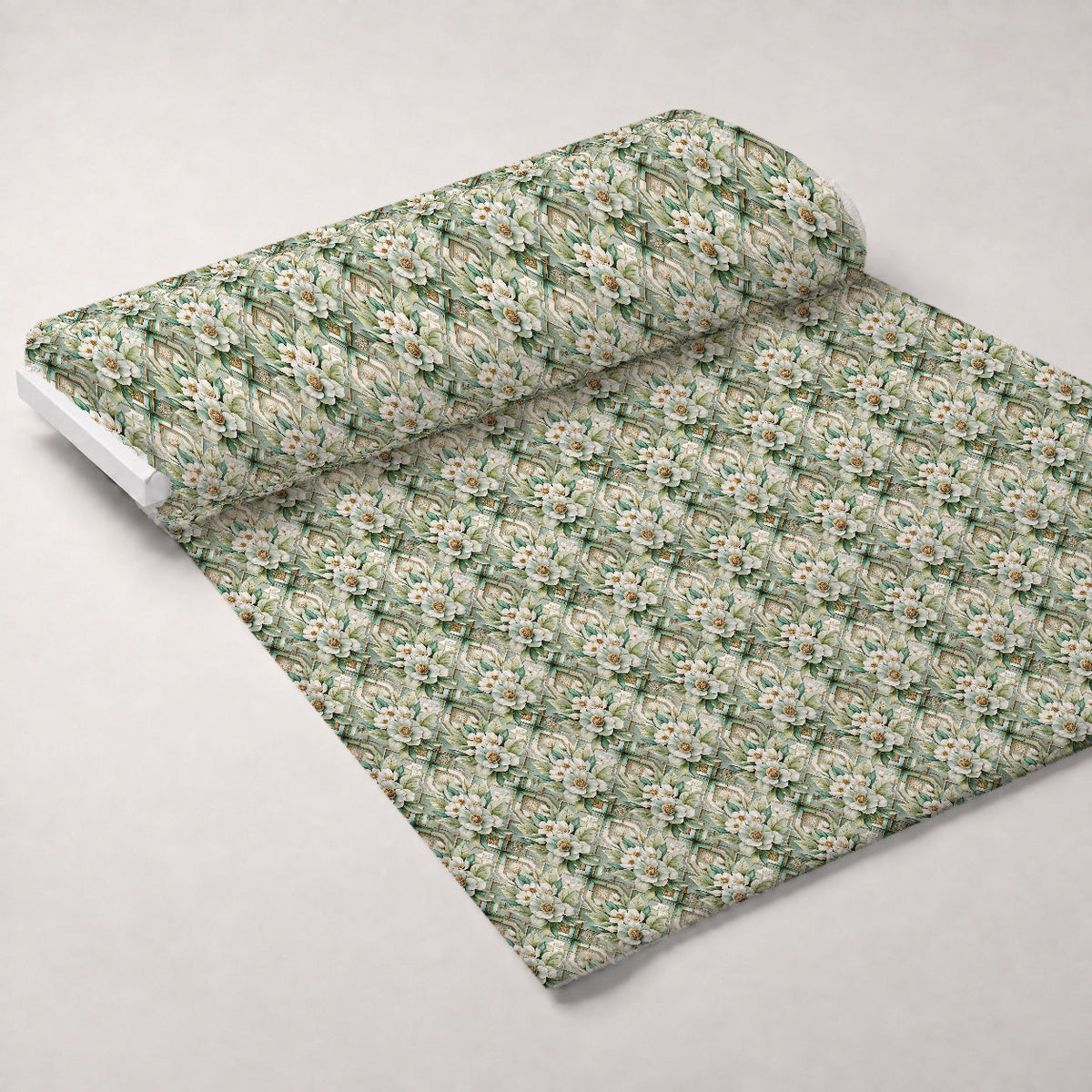 Gilded Jade Blooms Pattern 41 Minky Fabric
