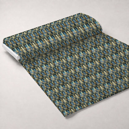 Gilded Jade Blooms Pattern 44 Minky Fabric