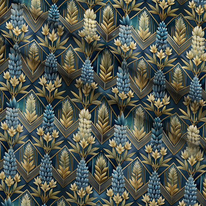 Gilded Jade Blooms Pattern 44 Minky Fabric