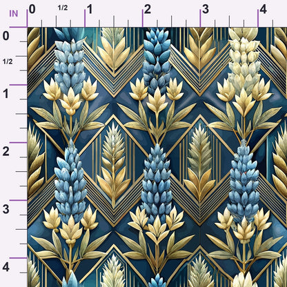Gilded Jade Blooms Pattern 44 Minky Fabric