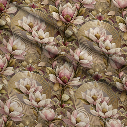 Gilded Jade Blooms Pattern 46 Minky Fabric