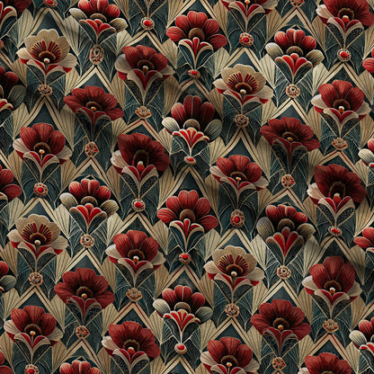 Gilded Jade Blooms Pattern 50 Minky Fabric