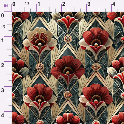 Gilded Jade Blooms Pattern 50 Minky Fabric