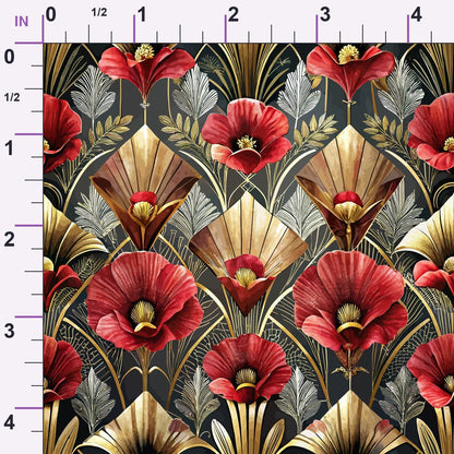 Gilded Jade Blooms Pattern 51 Minky Fabric