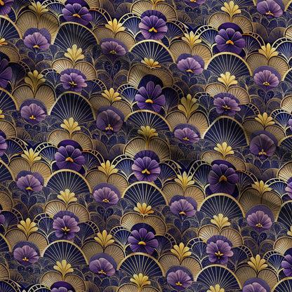 Gilded Jade Blooms Pattern 52 Minky Fabric