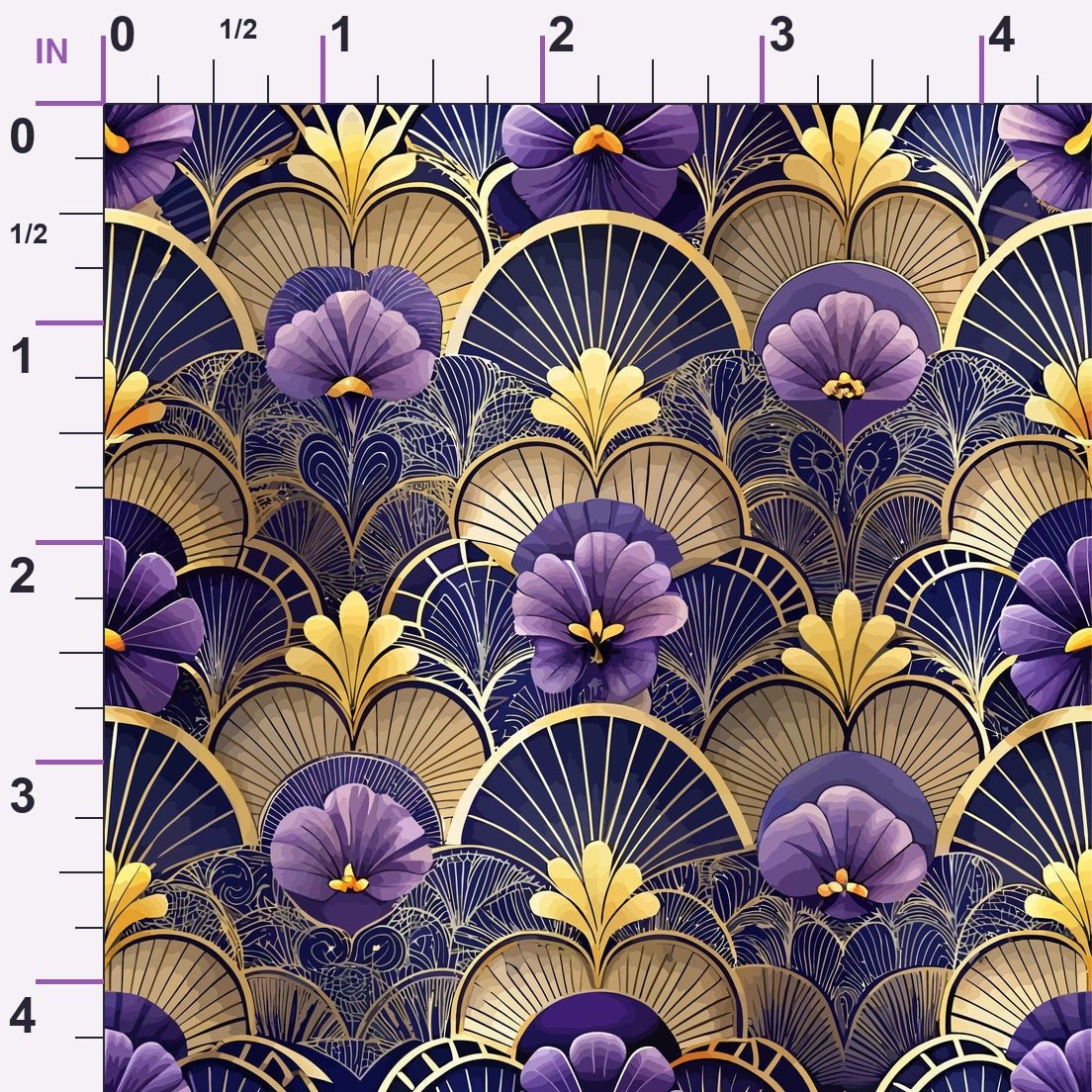 Gilded Jade Blooms Pattern 52 Minky Fabric