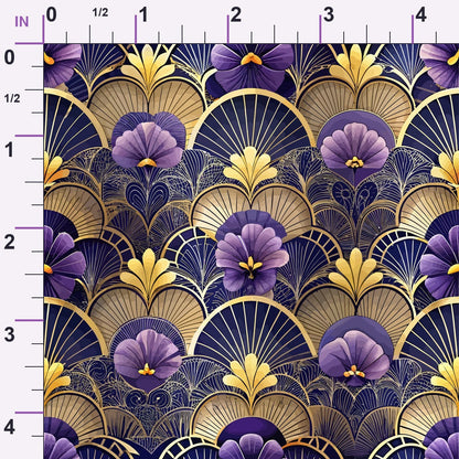 Gilded Jade Blooms Pattern 52 Minky Fabric