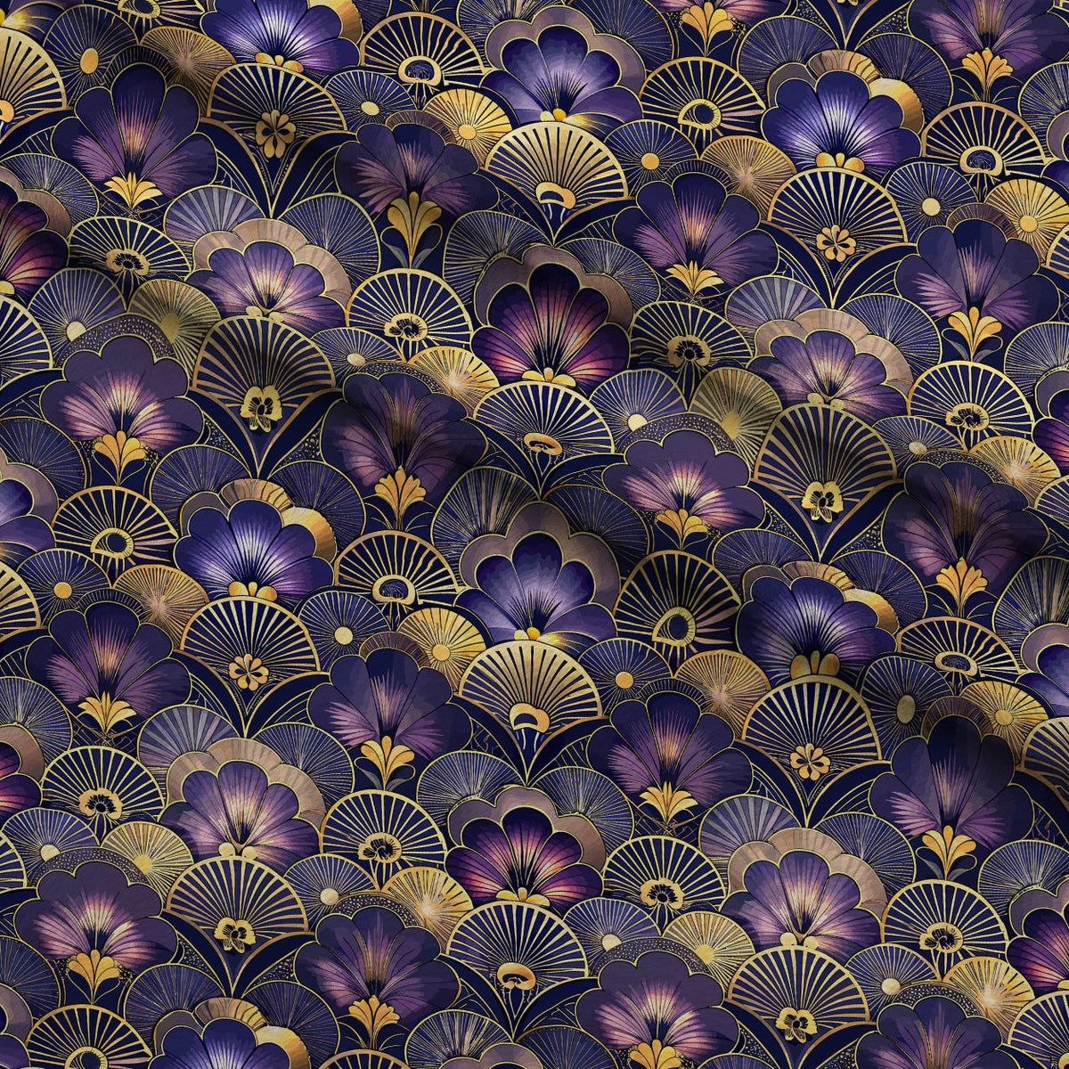 Gilded Jade Blooms Pattern 53 Minky Fabric
