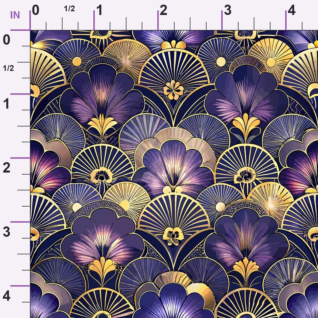 Gilded Jade Blooms Pattern 53 Minky Fabric