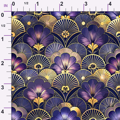 Gilded Jade Blooms Pattern 53 Minky Fabric