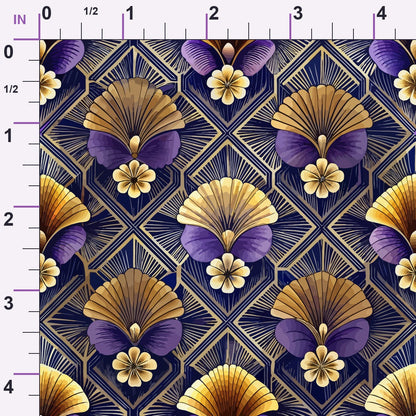 Gilded Jade Blooms Pattern 54 Minky Fabric