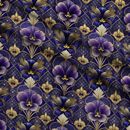 Gilded Jade Blooms Pattern 55 Minky Fabric