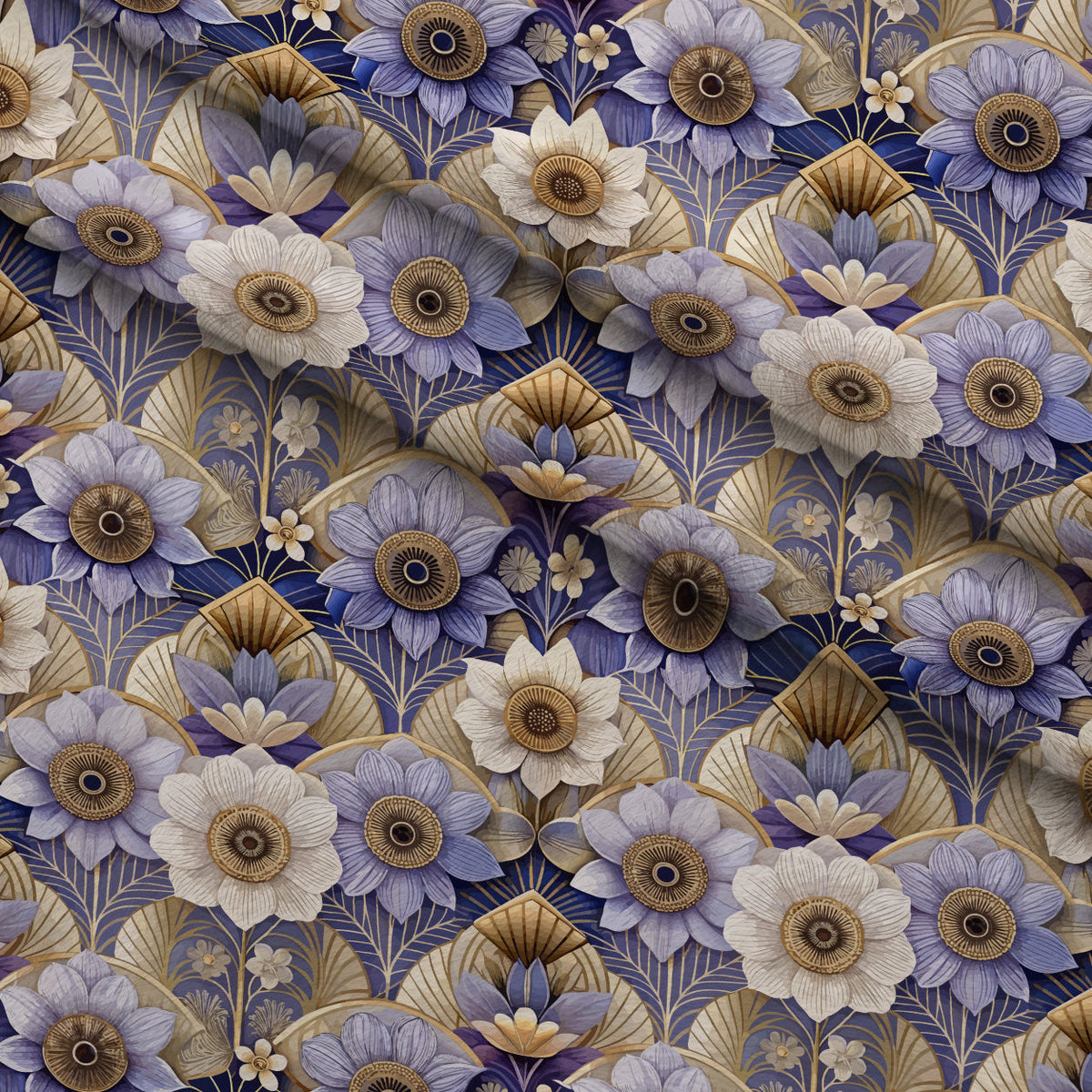 Gilded Jade Blooms Pattern 56 Minky Fabric