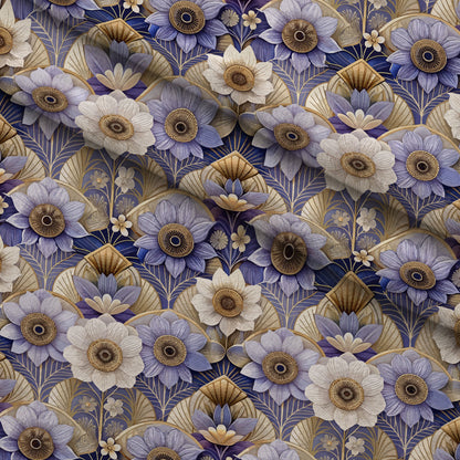 Gilded Jade Blooms Pattern 56 Minky Fabric