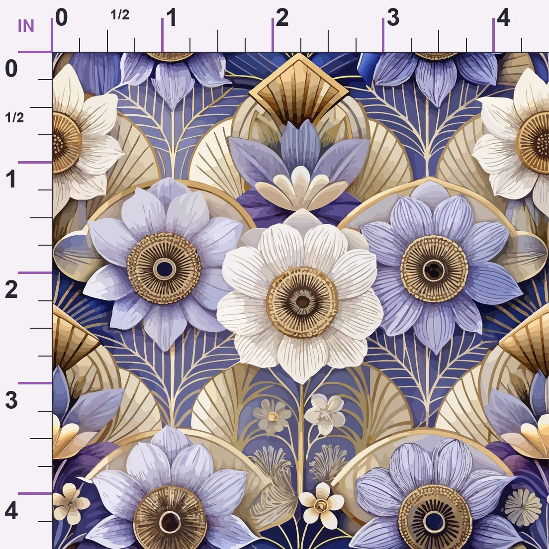 Gilded Jade Blooms Pattern 56 Minky Fabric