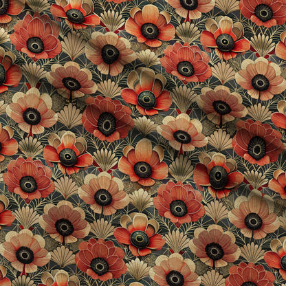 Gilded Jade Blooms Pattern 58 Minky Fabric