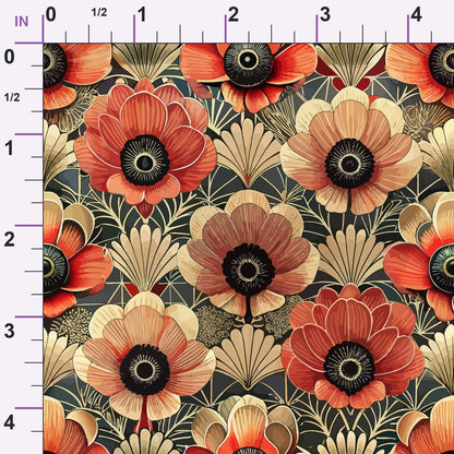 Gilded Jade Blooms Pattern 58 Minky Fabric