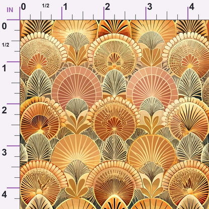 Gilded Jade Blooms Pattern 64 Minky Fabric