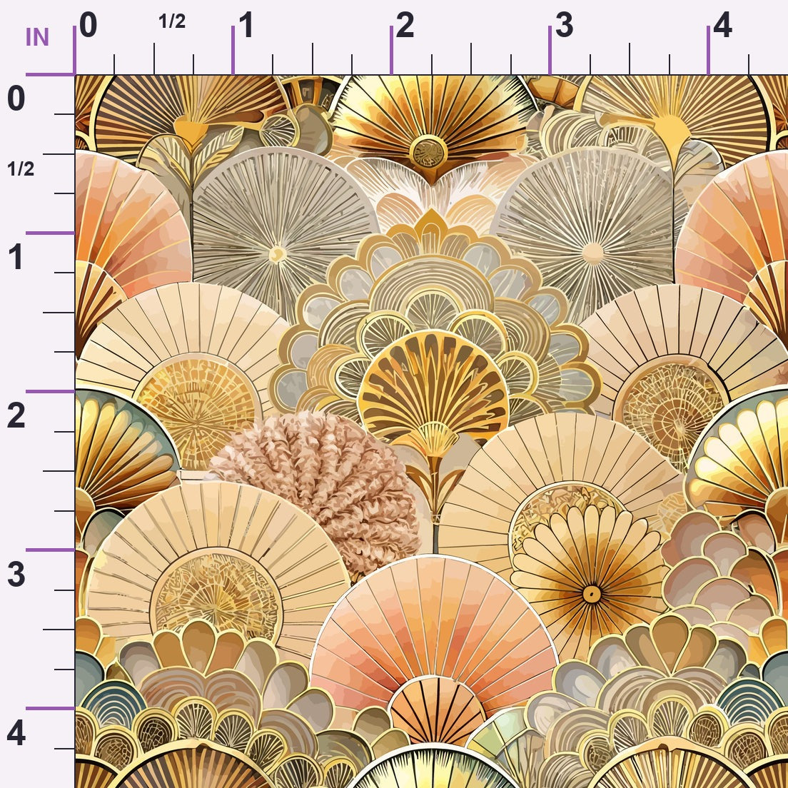 Gilded Jade Blooms Pattern 65 Minky Fabric