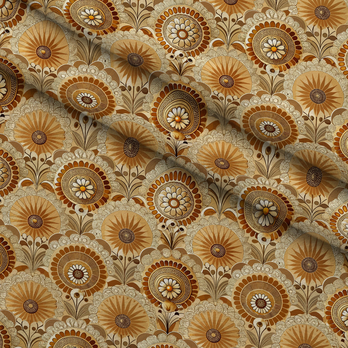 Gilded Jade Blooms Pattern 66 Minky Fabric