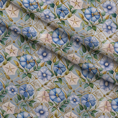 Gilded Jade Blooms Pattern 69 Minky Fabric