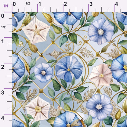 Gilded Jade Blooms Pattern 69 Minky Fabric