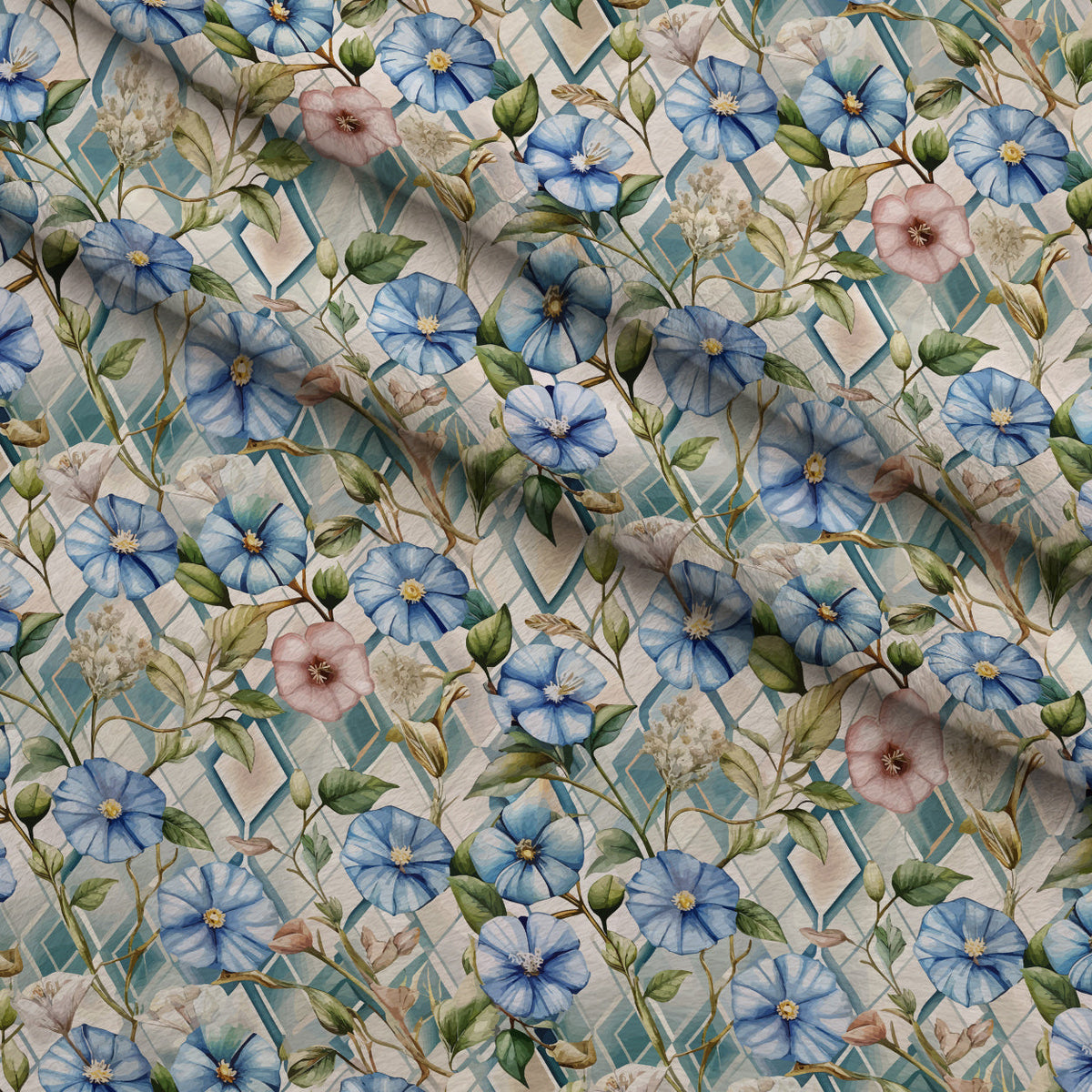 Gilded Jade Blooms Pattern 70 Minky Fabric