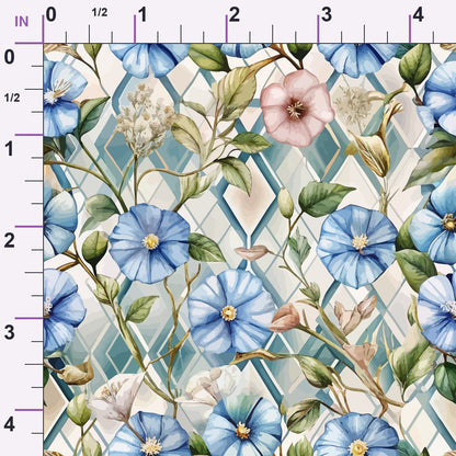 Gilded Jade Blooms Pattern 70 Minky Fabric