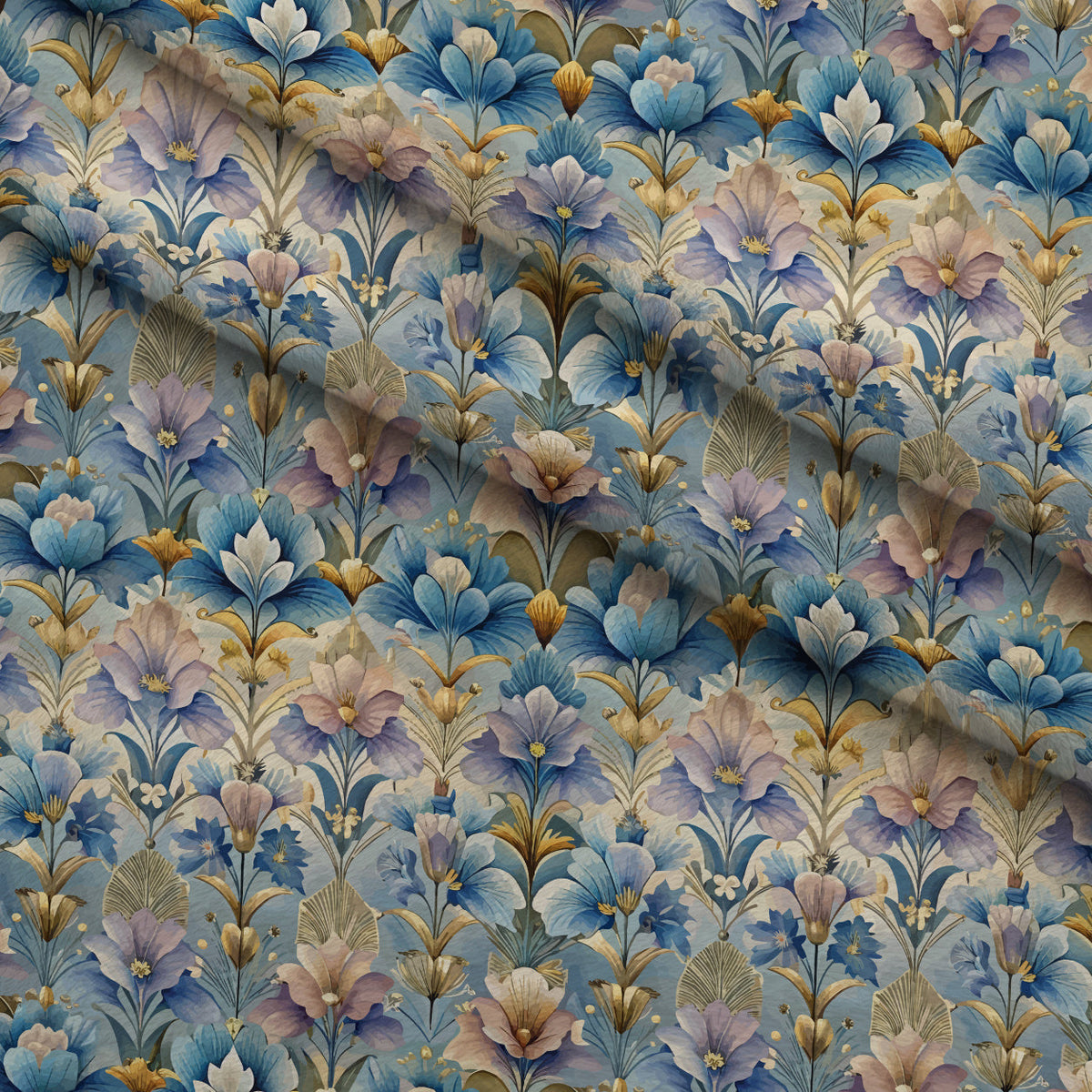 Gilded Jade Blooms Pattern 71 Minky Fabric