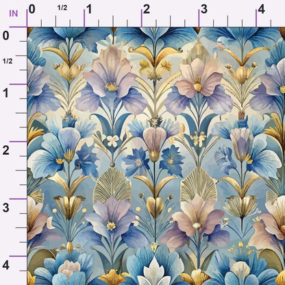Gilded Jade Blooms Pattern 71 Minky Fabric