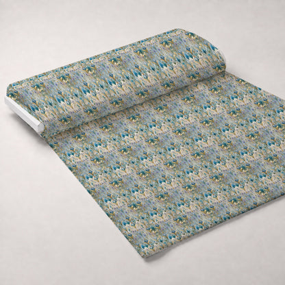 Gilded Jade Blooms Pattern 72 Minky Fabric