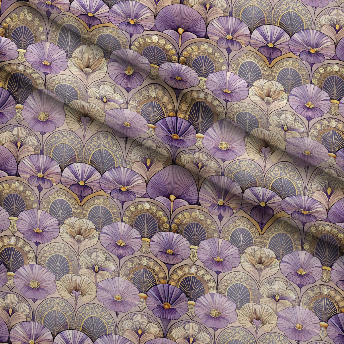 Gilded Jade Blooms Pattern 73 Minky Fabric
