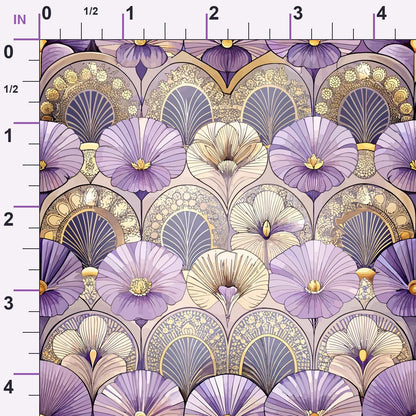Gilded Jade Blooms Pattern 73 Minky Fabric